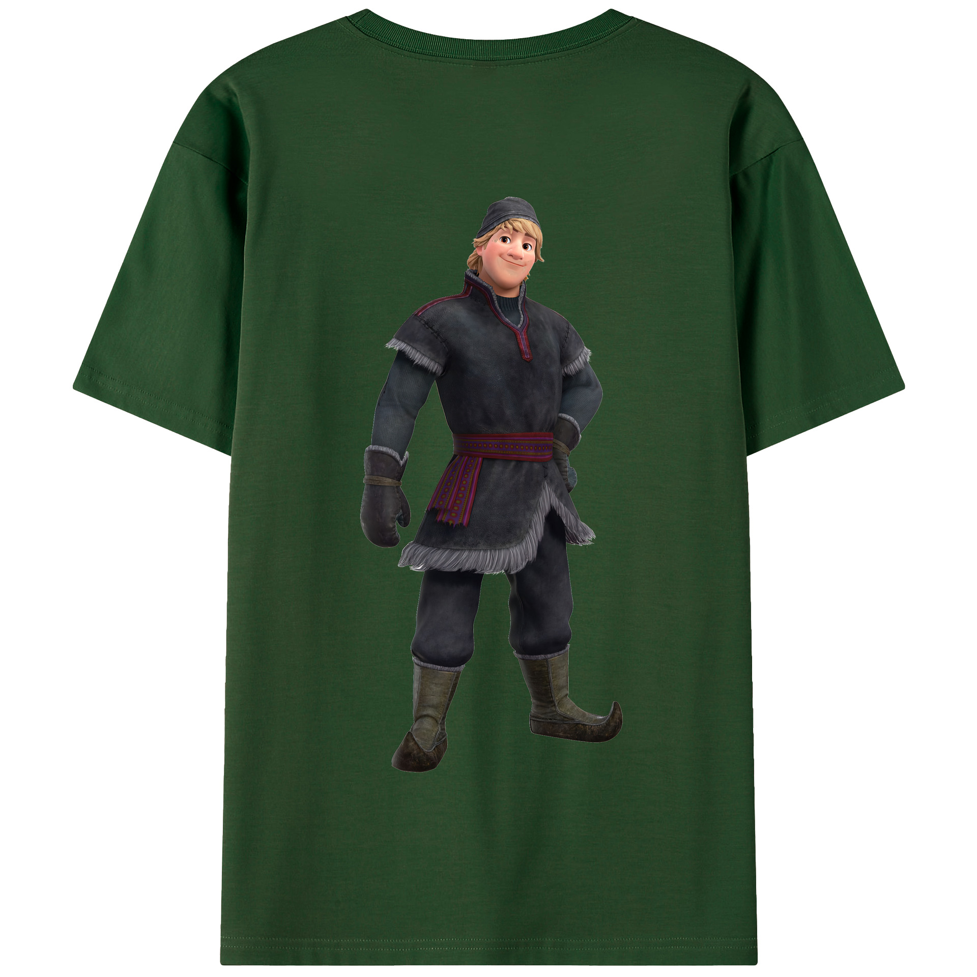 （画像用） アナと雪の女王 アンナ エルサ Frozen Anna Elsa 綿100％半袖Tシャツ（背面プリント）